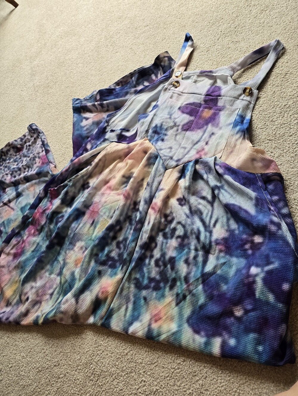 Overalls Jumpsuit Lightweight breathable floral pattered.